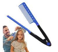 Flat Iron Comb - V Shaped Hair Straightener Brush with Curved Design for Quick Styling and Smoothing, Heat Resistant Tool for Hotel Dormitory Business Trip Home Travel, Wide Range of Uses