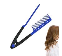 Flat Iron Straightener Comb,V Shape Hair Smoothing Straightener,Flat Iron Hairstyle Brush | for Home Travel Vacation Hotel Dates