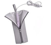 Flat Iron Travel Case, Curling Iron Pouch, Hair Tool Bag, Heat Resistant Lining, Waterproof Outer Layer, for Bathroom Salon Vanity Travel Use, 11.42x3.94x0.39 Inches Black 1 Piece