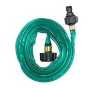 Flat Irrigation Hose 3 m Garden Spray Hosepipe Watering Plants Green Plastic