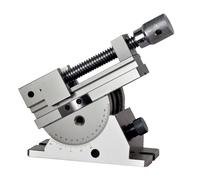 Flat Jaw Precision Vise, Rotating Vise, Accuracy is 0.005mm, Vertical Tilt Up to 50°, 360° Rotation Adjustable Angle, Suitable for Industrial Measurement and Precision Machining