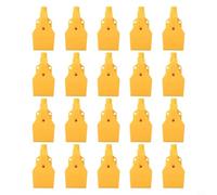 Flat Jet Nozzle 20 Pieces 1/4 BSPT Male Thread ABS Plastic Yellow 3-Hole Air Spray Nozzle for Drying, Cooling, Dust Protection and Cleaning in Industrial Applications