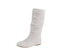 Flat Knee High Boots Women Walking Boots Size 5 Side Zipper Boots For Women Ankle Boots Short Boots Single Shoes For Ladies Casual Shoes Black Boots Women Women'S Orthopedic Warm Boots (White, 4.5)