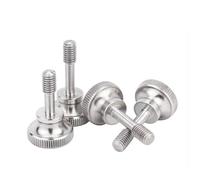 Flat Knurled Head Fully Screws, Knurled Thumb Screws 304 Stainless Steel High Step Head Hand Tighten Multiple Sizes(M4x10mm-1pcs)