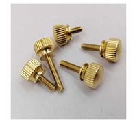 Flat Knurled Head Screws,Knurled Thumbscrew,10PCS M3 M4 M5 M6 Hand Tighten Brass s Copper Twist Knurled Bolts Computer Chass Bolt Thumb Screw (Length : 6mm, Size : M4) (Color : 6mm, Size : M6) ( Color