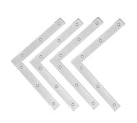 Flat L Shape Corner Fixing Plates 190mm x 190mm x 22mm - Set of 4 - with Screws