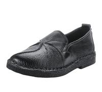 Flat Ladies Shoes Size 7 Summer and Autumn New Shallow Mouth Top Flats Casual Personality Single Shoes Light and Comfortable Casual Flats Comfy Work Shoe Women Size 3 Black