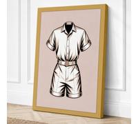 Flat Lay Fashion Set Canvas Wall Art Print 18x12 Inch (46 x 30 cm)