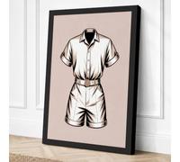 Flat Lay Fashion Set Canvas Wall Art Print 18x12 Inch (46 x 30 cm)