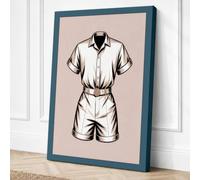 Flat Lay Fashion Set Canvas Wall Art Print 24x16 Inch (61 x 41 cm)