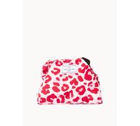 Debenhams Pink Leopard Open Flat Makeup Bag multi