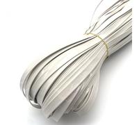 Flat Leather String Cord 5meter Shiny Braided PU Leather Strap Findings Flat Cord String Rope DIY Necklace Making for Craft(Cream,8mm)