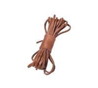 Flat Leather String Cord， Brown Leather Cord Multiple Widths 3-12MM 5 Meters Length(3MM)