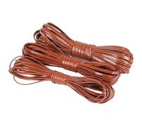 Flat Leather String Cord， PU Leather String Rope 5 meters Multicolor 2mm 3mm 4mm For DIY Crafts(Light Coffee,3mm)