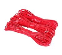 Flat Leather String Cord， PU Leather String Rope 5 meters Multicolor 2mm 3mm 4mm For DIY Crafts(Red,4mm)