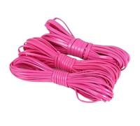 Flat Leather String Cord， PU Leather String Rope 5 meters Multicolor 2mm 3mm 4mm For DIY Crafts(Rose Red,2mm)