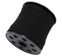 Flat Leather String Cord， Suede Leather Cord 10 meters 2.5mm Width Multicolor For Jewelry DIY(Black)