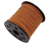 Flat Leather String Cord， Suede Leather Cord 10 meters 2.5mm Width Multicolor For Jewelry DIY(Bruin)