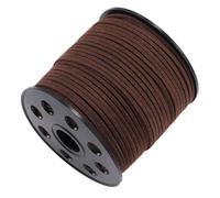 Flat Leather String Cord， Suede Leather Cord 10 meters 2.5mm Width Multicolor For Jewelry DIY(Coffee)