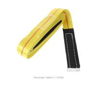 Flat Lifting Sling Strap 2pcs Yellow Polyester for Cargo Loading