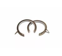 Flat Lined Passing "C" Rings for 28mm Bay Curtain Poles (Antique Brass, 8)