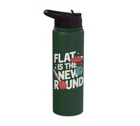 Flat Mars Society Funny Sarcastic Science Planet Stainless Steel Insulated Water Bottle