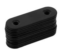 Flat Mending Plates 12 Pcs Stainless Steel Corner Brackets Black Fixing 50x16x20mm Connecting Plate Shelf Supports Wall Mount