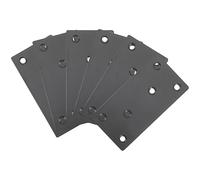 Flat Mending Plates 6 Pcs Iron Corner Brackets Stainless Steel Flat Brackets for Woodworking Furniture Metal Shelves Hole Design