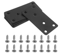 Flat Mending Plates 6 Pcs Stainless Steel Bracket Plate Corner Braces Wood Fixing Flat Metal Connector Heavy Duty Straight Piece for Furniture