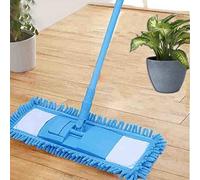 A406 FLAT MICROFIBRE ABSORBENT MOP FLOOR CLEANER SWEEPER DRY WET EXTENDABLE HANDLE