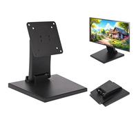 Flat Monitor Stand - Folding Heavy Duty Low Profile Mount Adjustable Desk Stand for 10-27 inch Flat TV Screen, Metal VESA Compatible 75x75mm 100x100mm