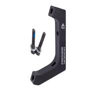 Flat Mount to Post Mount Adapter, Disc Brake Mounting Bracket, Aluminium Alloy Disc Brake Adapter for Bicycle, Black Brake Adapter for Convert Flat Mount Spec Forks/Frame