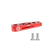 Flat Mount to Post Mount Disc Brake Adapter for Road Bike, CNC Aluminum Alloy Caliper Bracket for 140mm 160mm, Lightweight Gold Red Front Rear Converter(Rear wheel red)