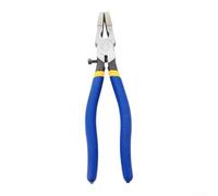 Flat Nose Draw Tong Pliers for Jewelry Making with Adjustment Function, Long Reach Design and Ergonomic Handle, Made of High-Carbon Steel(Blue)
