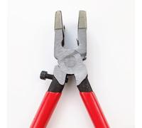 Flat Nose Pliers with Adjustment Function, Long Reach Jewelry Making Tool for Pulling Nails and Bending Wire, Made of High-Carbon Steel with Ergonomic Handle(RED)