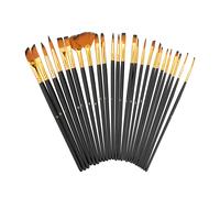 Flat Nylon Painting Detail Brushes Artist Sizes Acril Oil Watercolour Art Supply