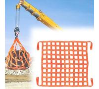Flat Nylon Sling Hoisting Net - Bungee Cargo Net, Heavy Duty Cargo Net For Hoisting & Loading, Safety Lifting Net Straps, Material Handling Straps(2 X 2M/Mesh 15cm/Load 2.5t)