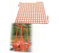 Flat Nylon Sling Hoisting Net Cargo Lifting Net Straps 10cm Grid Stable Secure Lifting Performance 157.5x157.5in 4ton