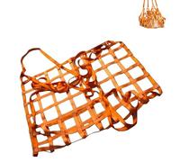 Flat Nylon Sling Hoisting Net, Safety Lifting Handling Straps, Cargo Net For Pickup Truck Bed, Heavy Duty Motorbike Bungee Cargo, For Construction Rigging Moving(1 X 1M/Mesh 10cm/Load 2t)