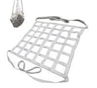 Flat Nylon Sling Hoisting Net, Webbing Net Cargo Securing Net, Tear Resistant Cargo Lifting Bag, Reusable Safety Lifting Net Straps, For Construction Rigging Moving Towing Work Gear(1 X 1M/Mesh 10cm/L