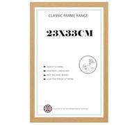 Flat Oak Poster Frame 23x33cm Lightweight Vertical & Horizontal Shatter-Proof Acrylic HD Clear Front Wall Hanging Picture Frame