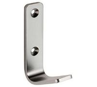 Flat One Piece Single Coat Hook 70 x 20mm Satin Anodised Aluminium