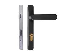 Flat Open Door Double-sided Handle Lock Bedroom Hardware Lockset Mute Security Portable Household Supplies(30mm,Black)