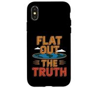 Flat Out The Truth Flat Earth Conspiracy Theory Flat Earther Case for iPhone X/XS