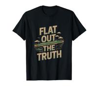 Flat Out The Truth Funny Flat Earth Society Value Graphic T-Shirt