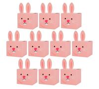 Flat Packed Folding Box with Animal Shapes | Adorable animal-shaped gift boxes featuring an easy-to-assemble flat design for versatile. 3.5"L x 3.5"W x 3.5"H Pink