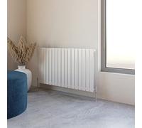Flat Panel Radiator 600x1156mm Horizontal Design Single Tall Upright White Central Heating Rad
