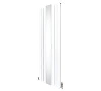 Monster Shop Flat Mirror Radiator & Valve 1800 X 565Mm White, White