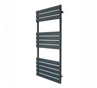 Flat Panel Towel Radiator - 1200mm x 500mm - Anthracite Grey Monstershop Grey One Size