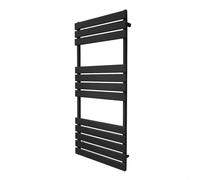 Flat Panel Towel Radiator - 1200mm x 500mm - Black Black